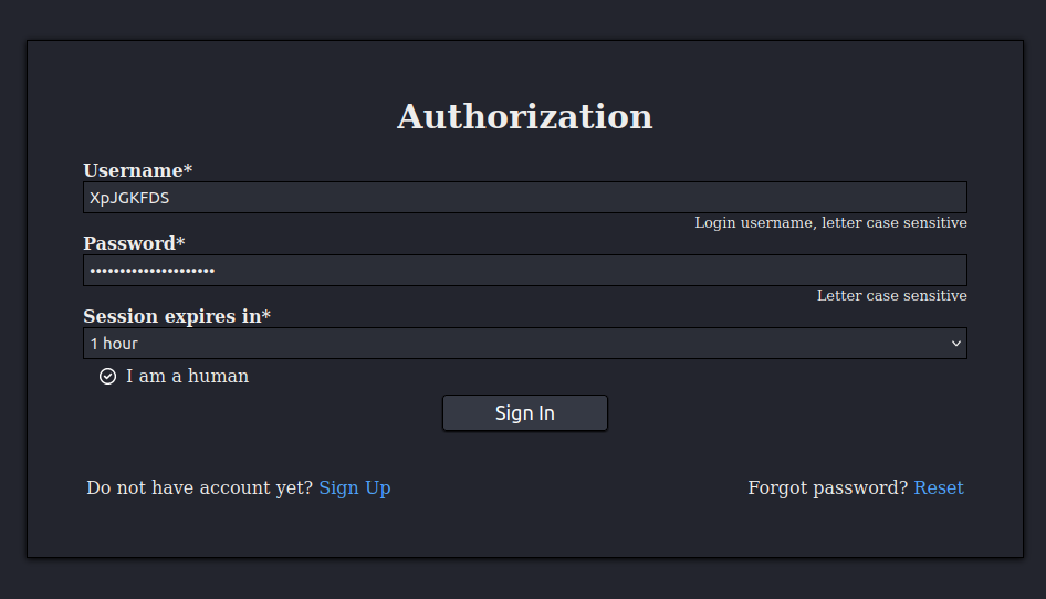 Login Form
